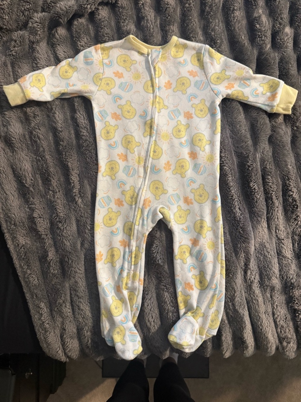 Disney Baby Winnie the Pooh Sleeper 3 Months Zip Footed Pajamas